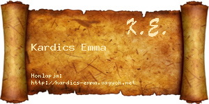 Kardics Emma névjegykártya